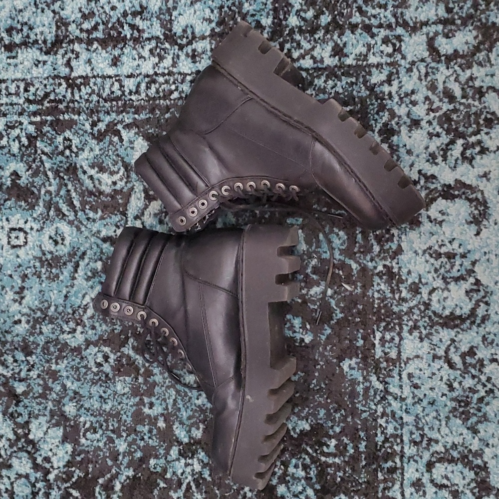 Lamoda Chunky Comando Boots black Size 9